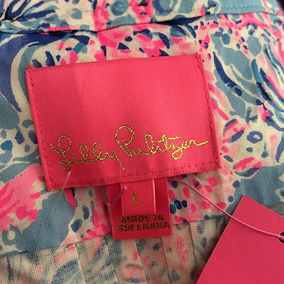 lilly pulitzer joan tunic dress celestial blue
 L new - Picture 3 of 9